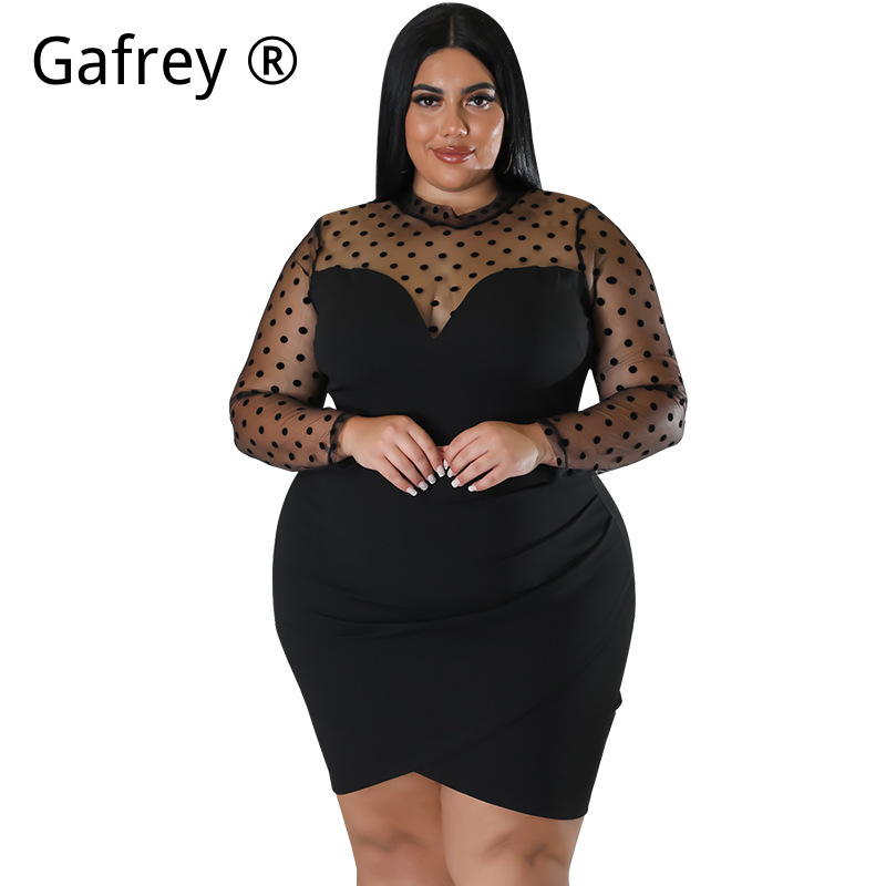Sexy Mesh Sheer Bodycon Dress - Vestido Midi Bodycon Sexy de Malla