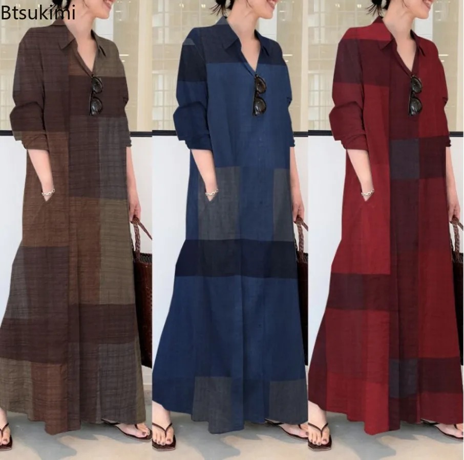 Casual Loose Linen Shirt Dress - Nuevo Vestido Camisero de Moda para