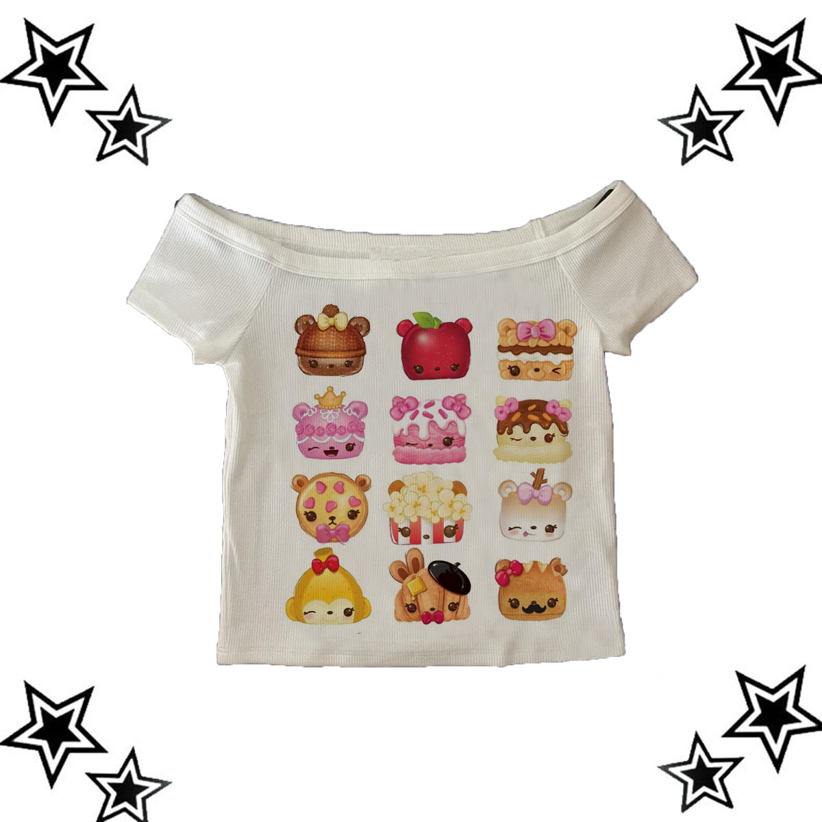 Y2K Graphic Baby Tee Crop - Ropa estética Y2k Vintage Street para