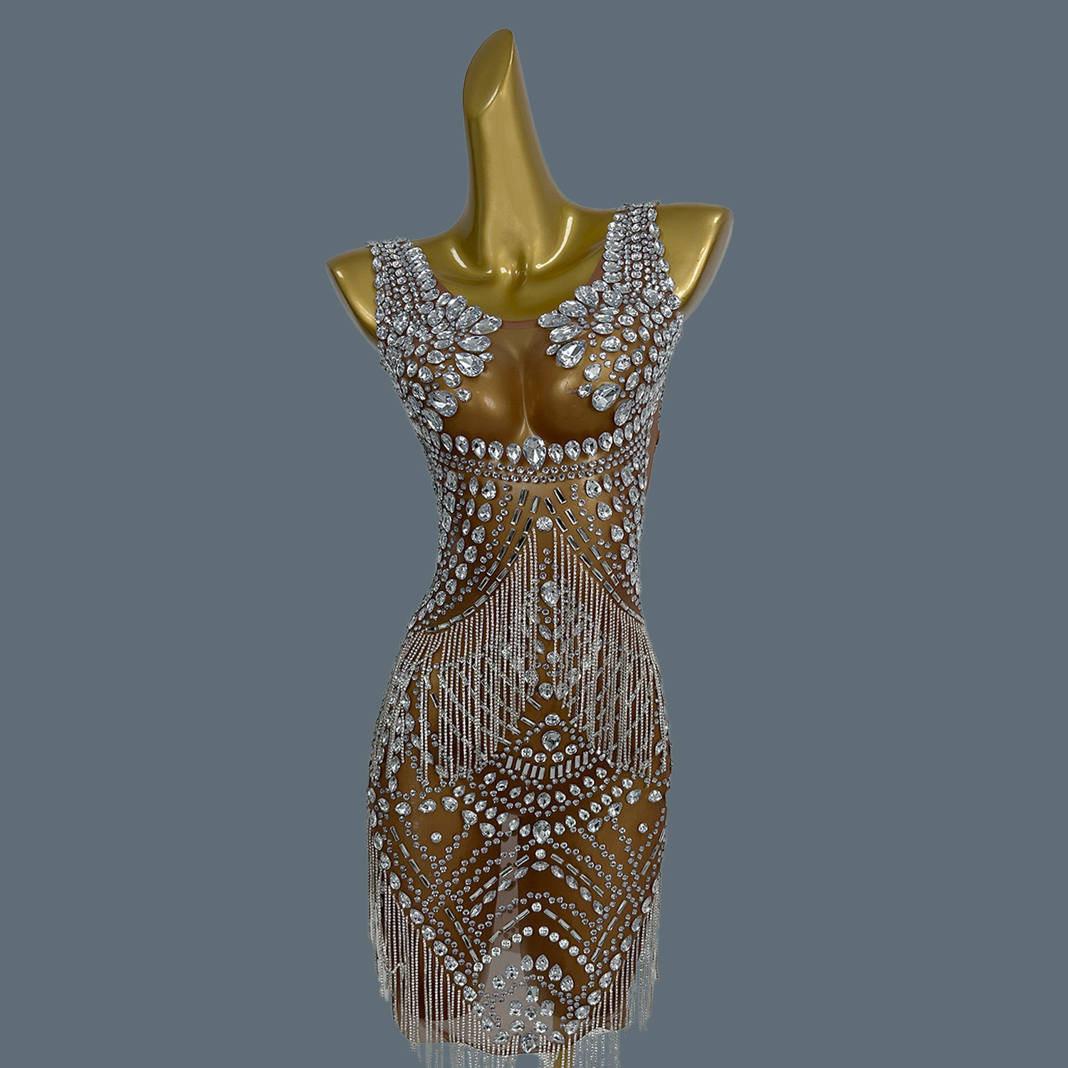 Sparkly Rhinestone Club Party Dress - Vestidos de noche sexys para mujer,