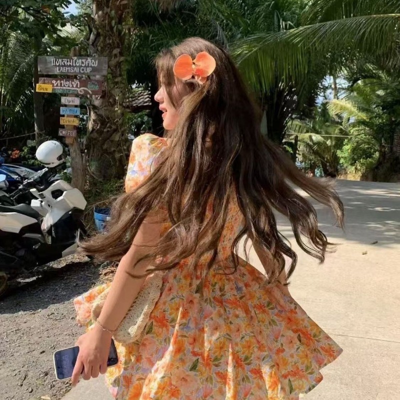Off Shoulder Puff Sleeve Sundress - Nuevo Vestido Mini Casual de Playa