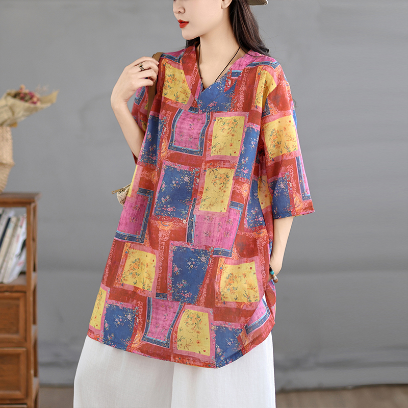 Casual Loose Linen Shirt Dress - Camisa Casual de Lino y Algodón