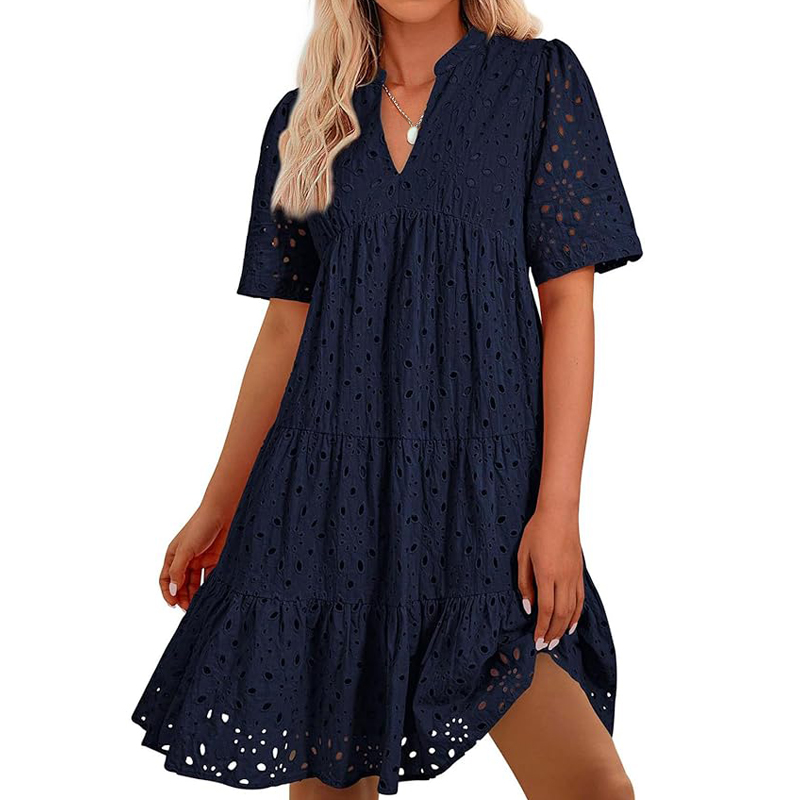 French Vintage Floral Midi Dress - Vestidos bohemios de verano para mujer,