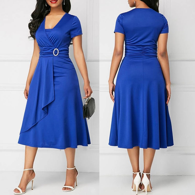 French Vintage Floral Midi Dress - Vestido We.Fine para mujer, Color sólido,
