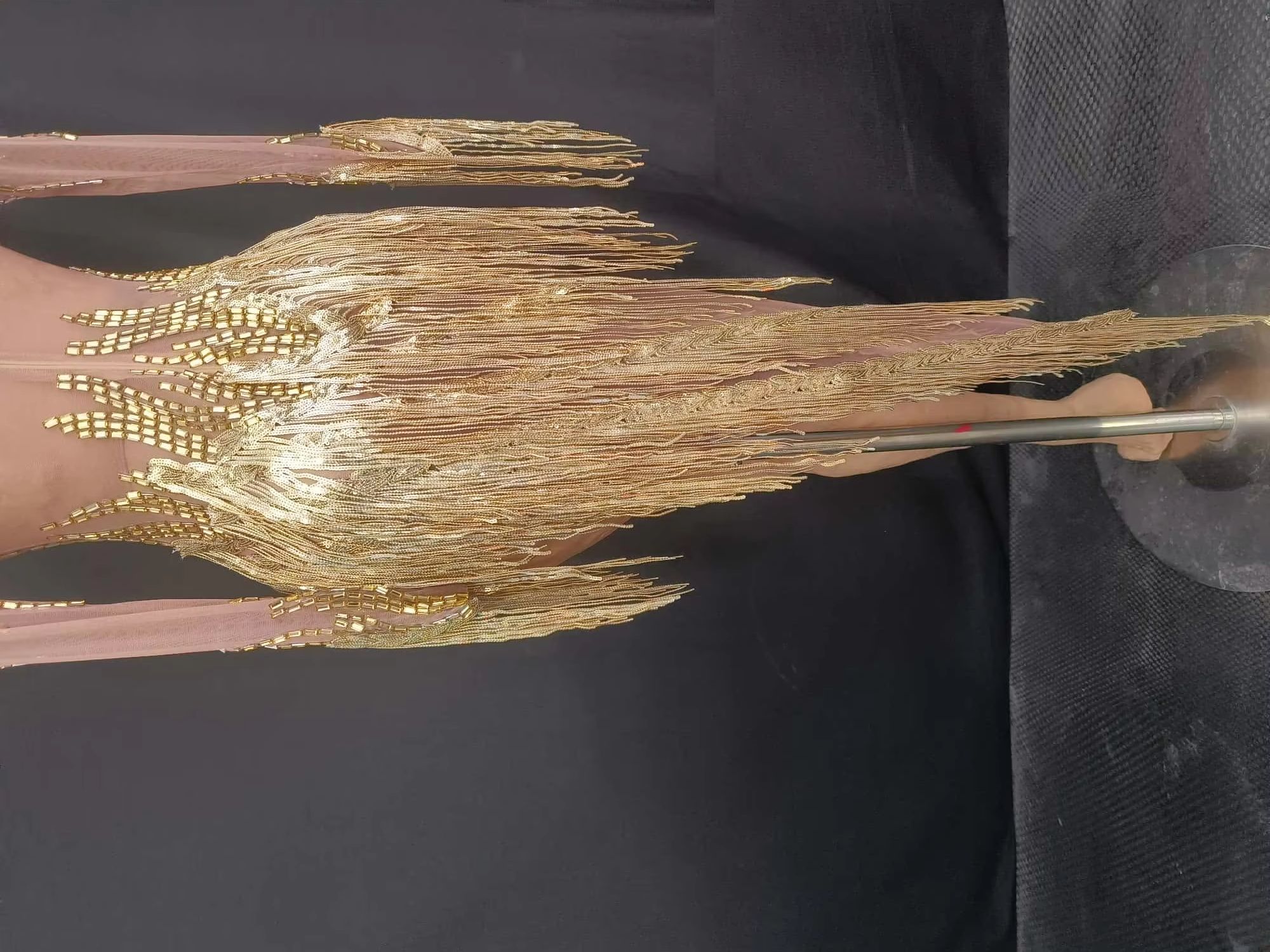 Sparkly Rhinestone Club Party Dress - Vestido Corto Brillante con Borlas de