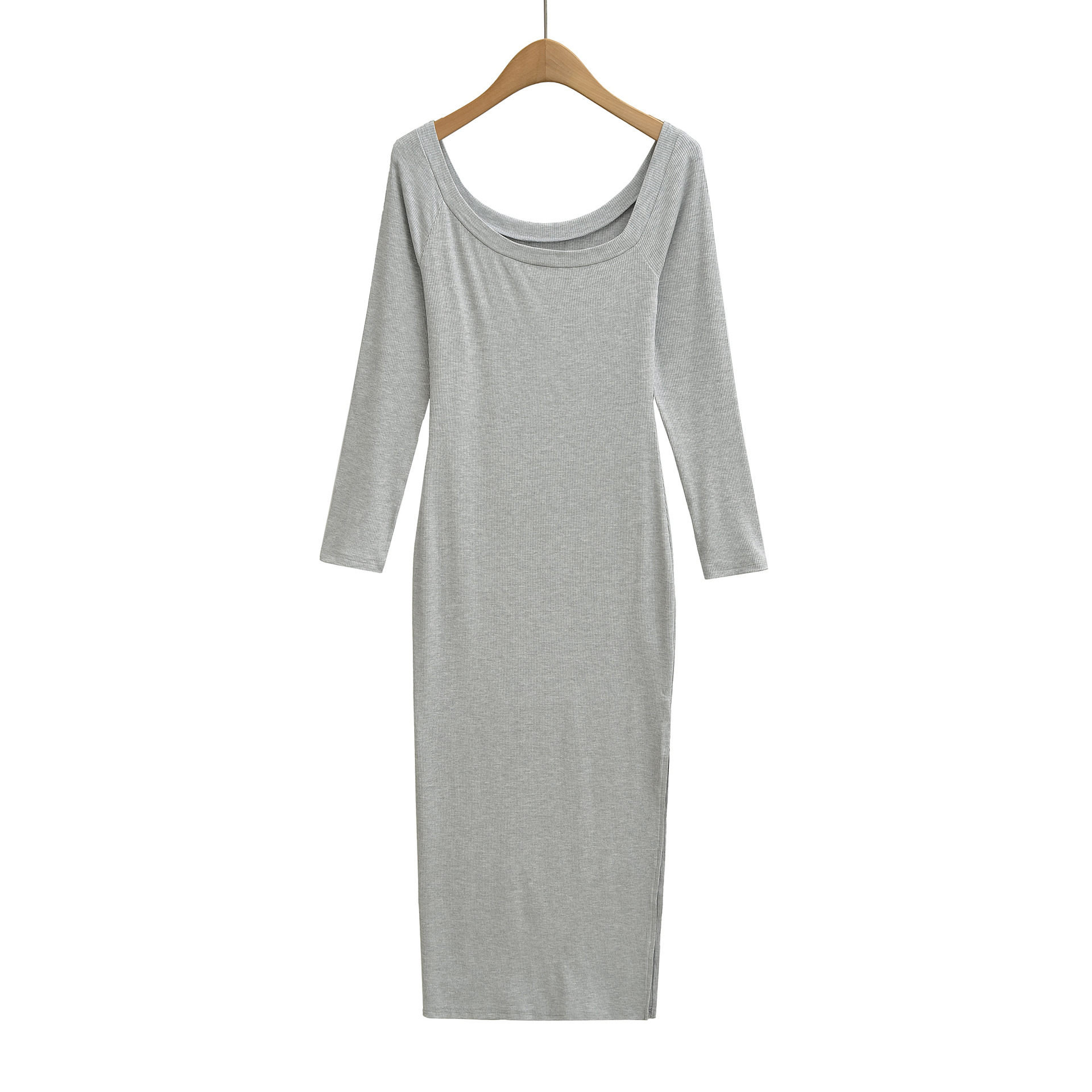 Vestido Acanalado para Mujer c - Bodycon Long Sleeve Ribbed Dress reseña y precio