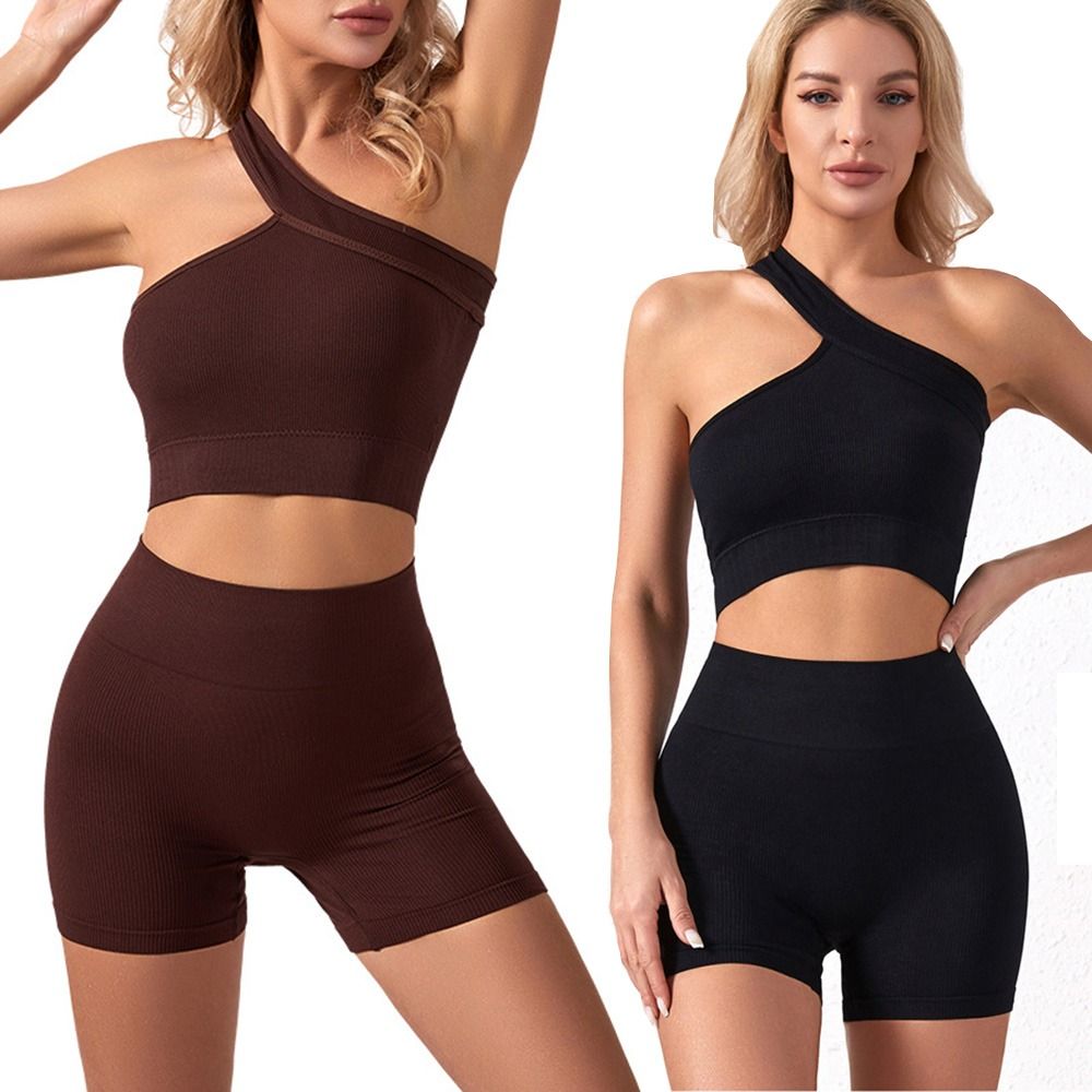 2 piezas de conjuntos deportiv - Seamless Ribbed Workout Tank Top reseña y precio