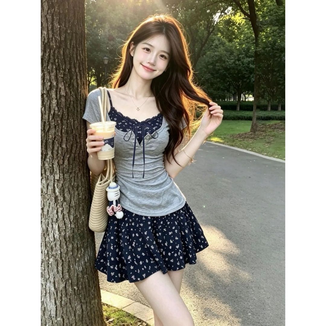 Conjunto de Dos Piezas para Mu - Korean Style A Line Shirt Dress reseña y precio
