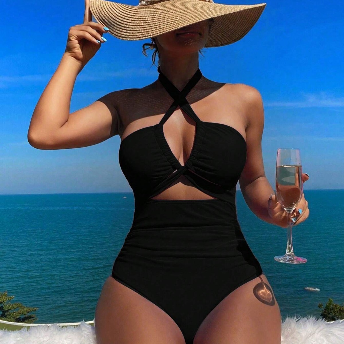 Traje de baño de mujer con cue - Swimwear reseña y precio