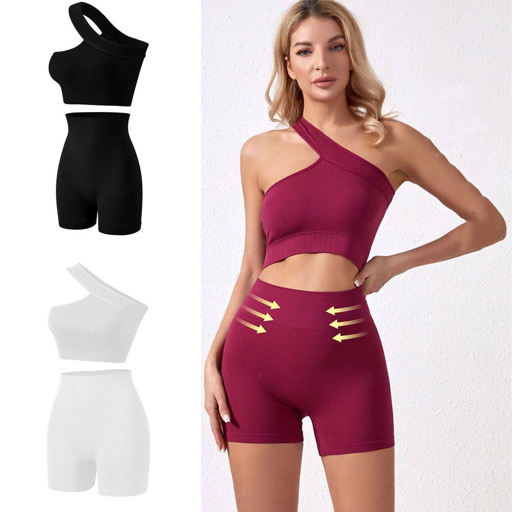 Conjunto Deportivo de 2 Piezas - Seamless Ribbed Workout Tank Top reseña y precio