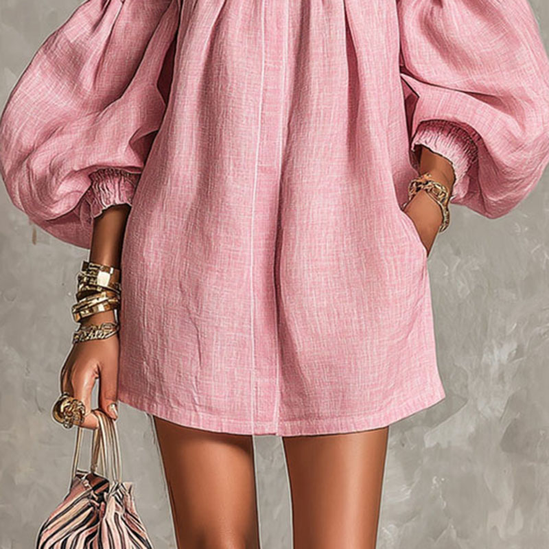 Vestido Nuevo de Mujer con Hom - Off Shoulder Puff Sleeve Sundress reseña y precio