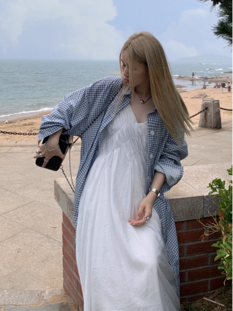 Conjunto elegante de talla gra - Korean Style A Line Shirt Dress reseña y precio