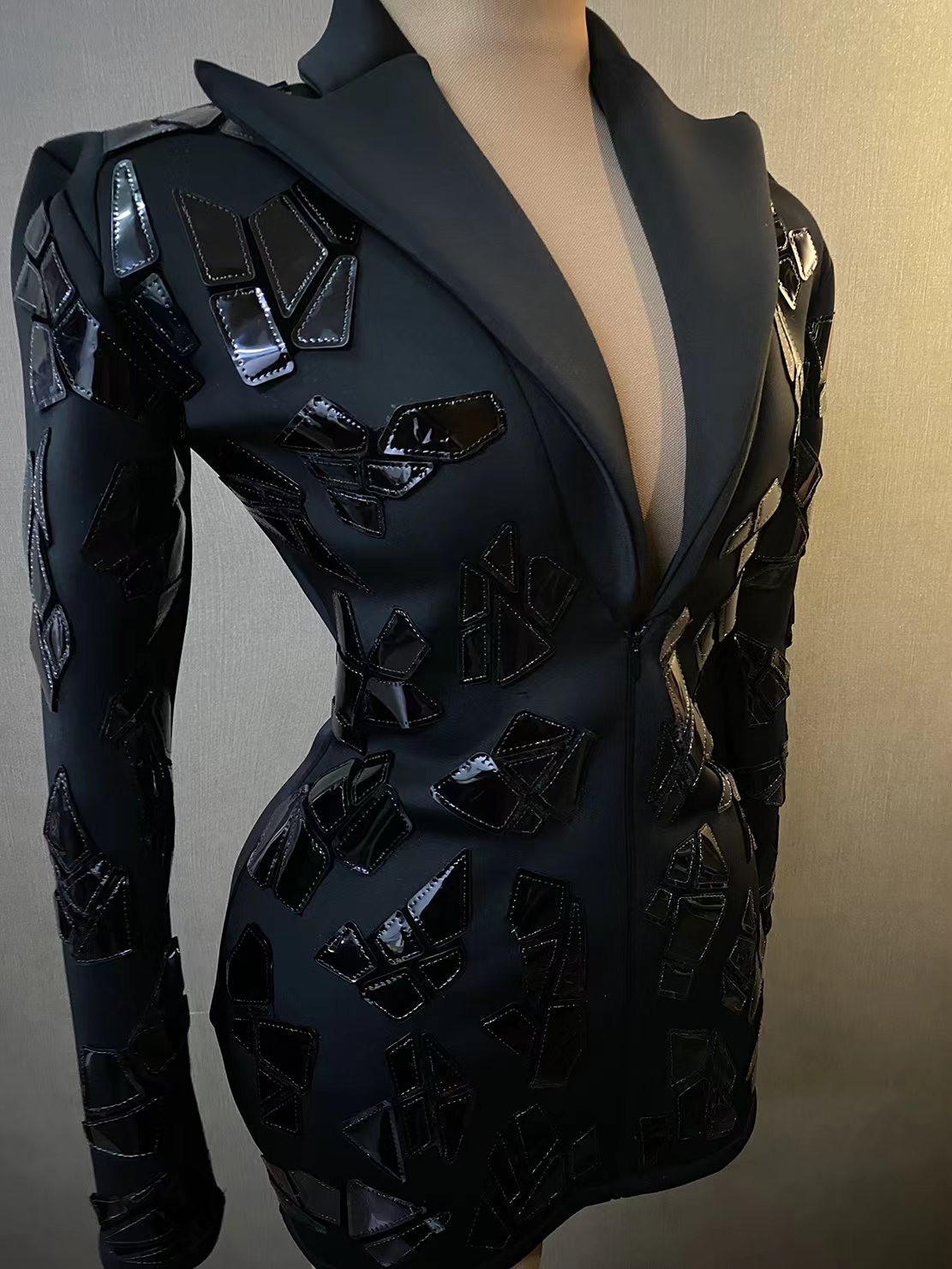 Vestido de Traje Negro de Lujo - Sparkly Rhinestone Club Party Dress reseña y precio