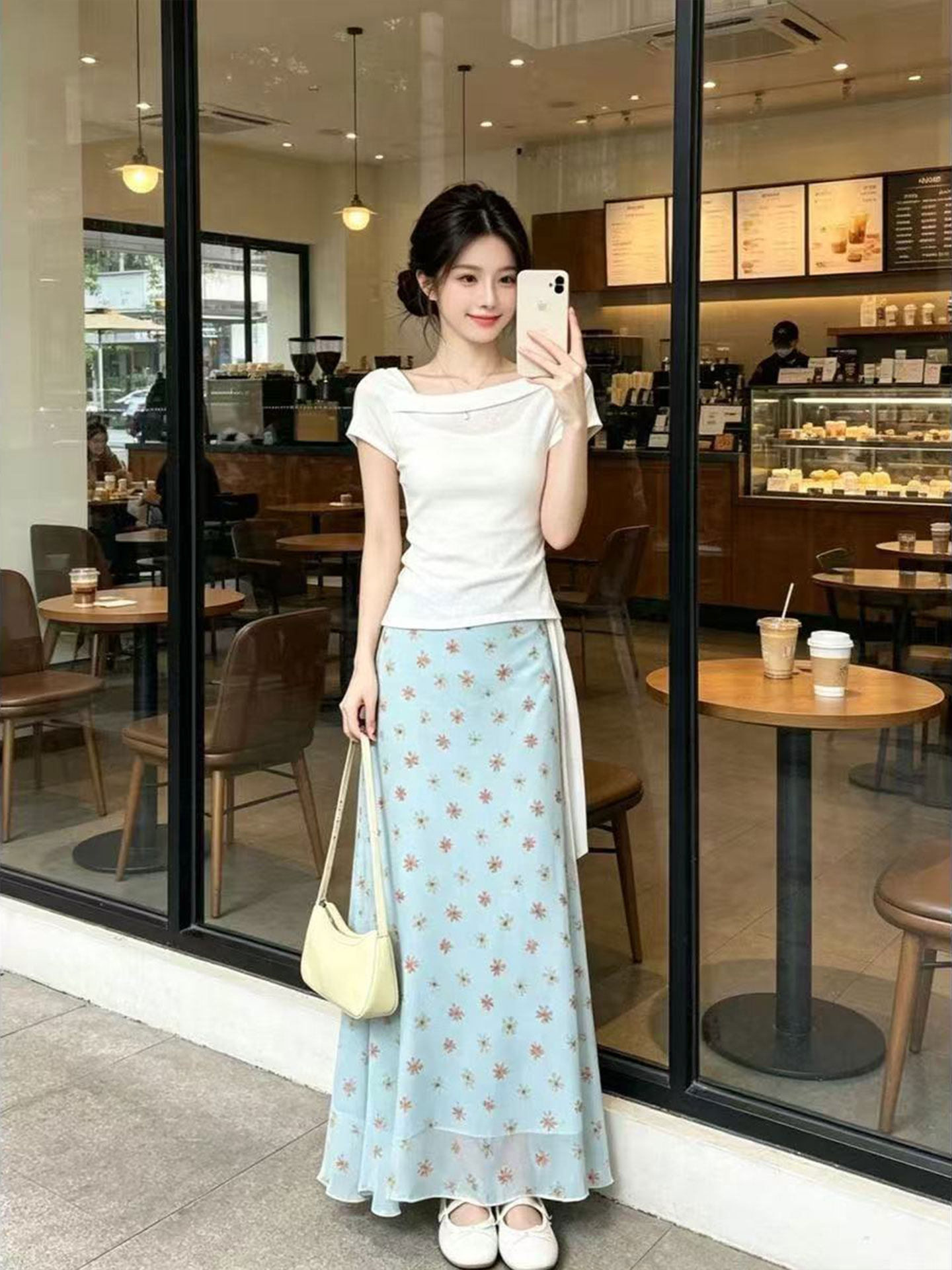 Vestido de Diseño Coreano con  - Korean Style A Line Shirt Dress reseña y precio