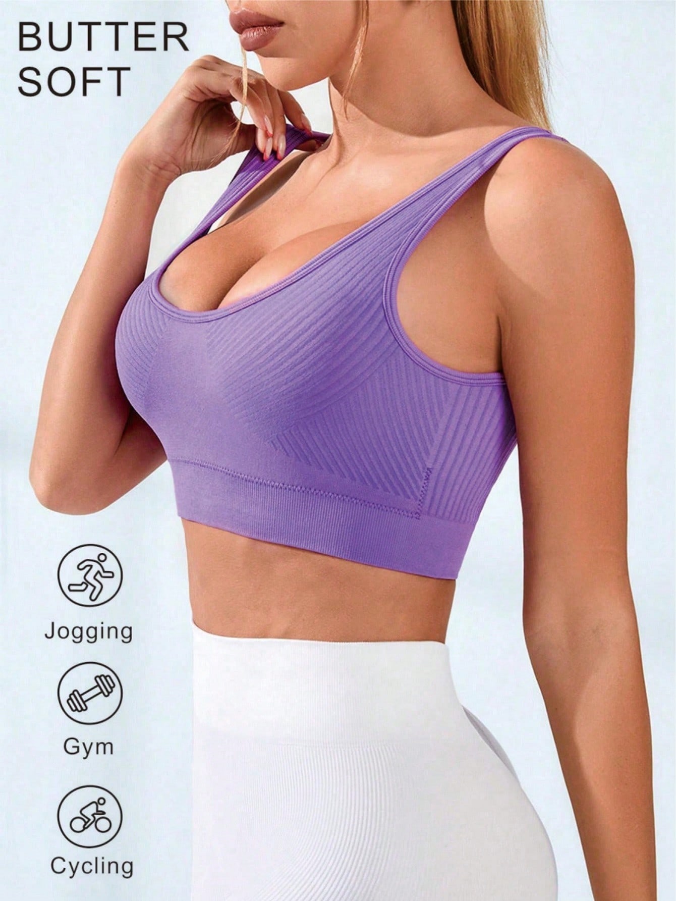 Top Deportivo Acanalado con Cu - Seamless Ribbed Workout Tank Top reseña y precio