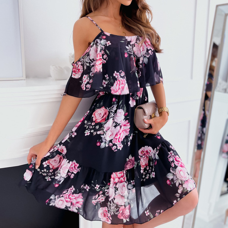 Vestido de mujer 2025 verano e - French Vintage Floral Midi Dress reseña y precio
