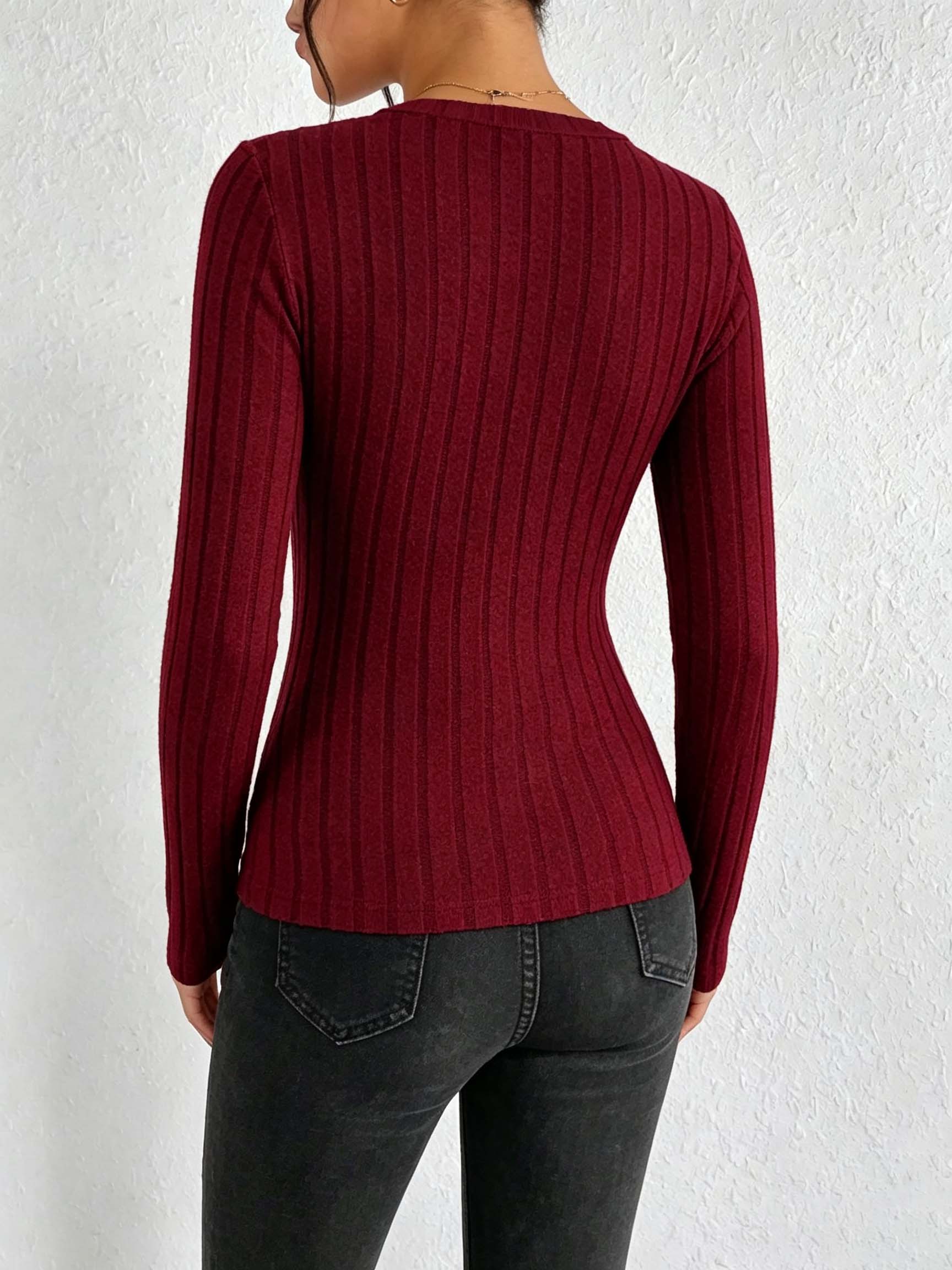 Top de punto acanalado con cue - Blouses reseña y precio