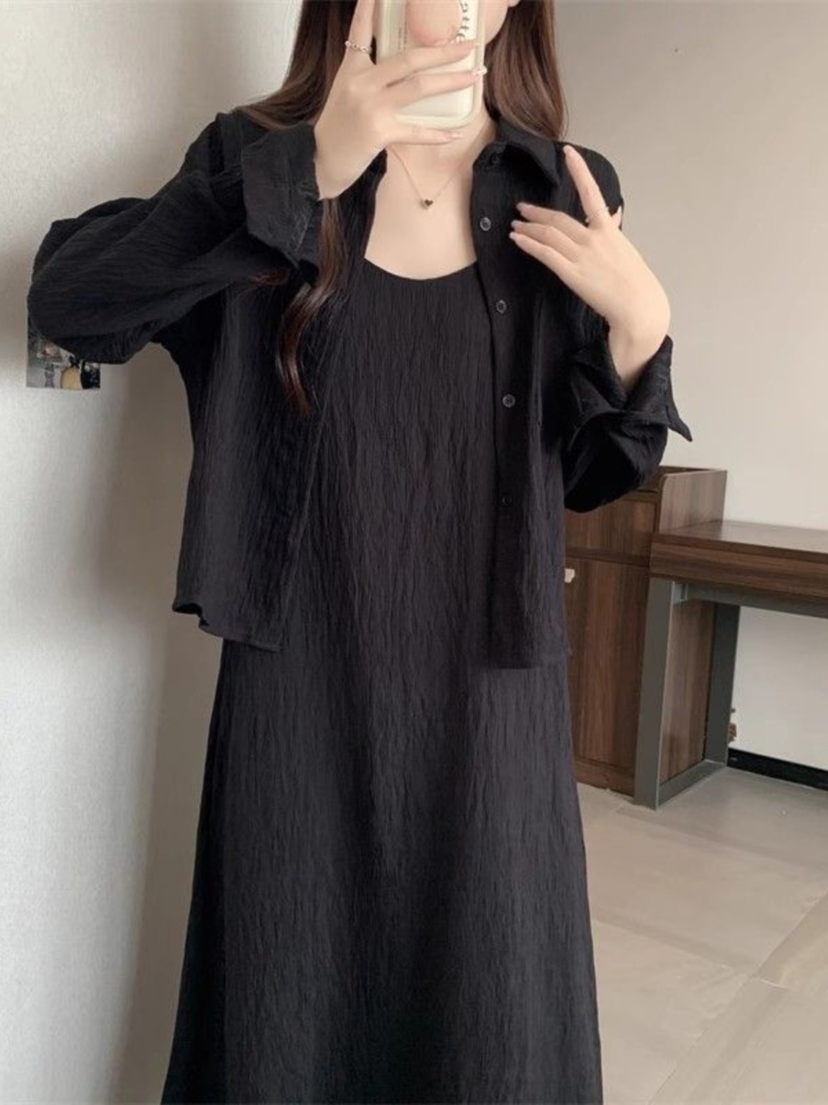 Vestido holgado de verano para - Korean Style A Line Shirt Dress reseña y precio