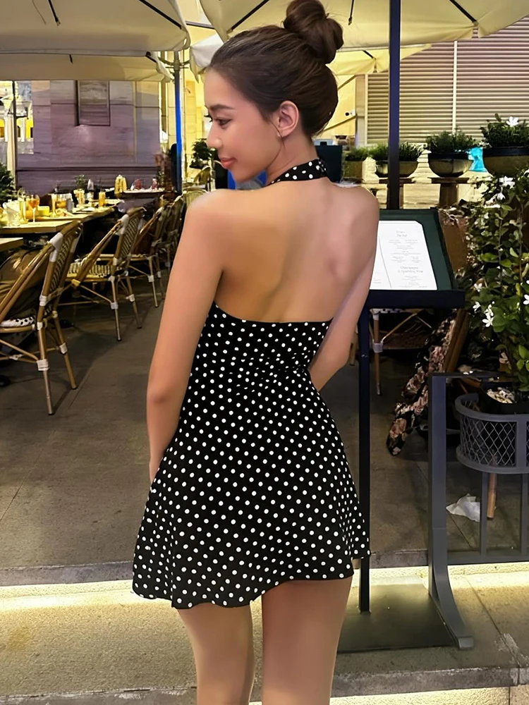 Vestido Sexy con Espalda Descu - Y2K Backless Halter Mini Dress reseña y precio