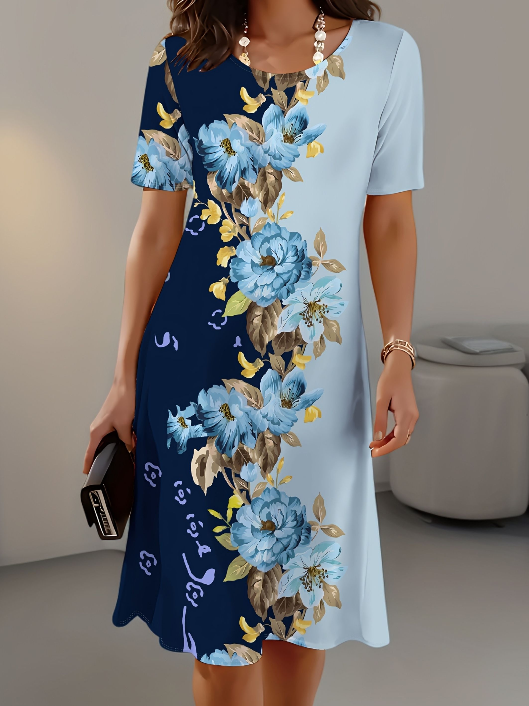Nuevo Vestido Midi de Verano p - French Vintage Floral Midi Dress reseña y precio