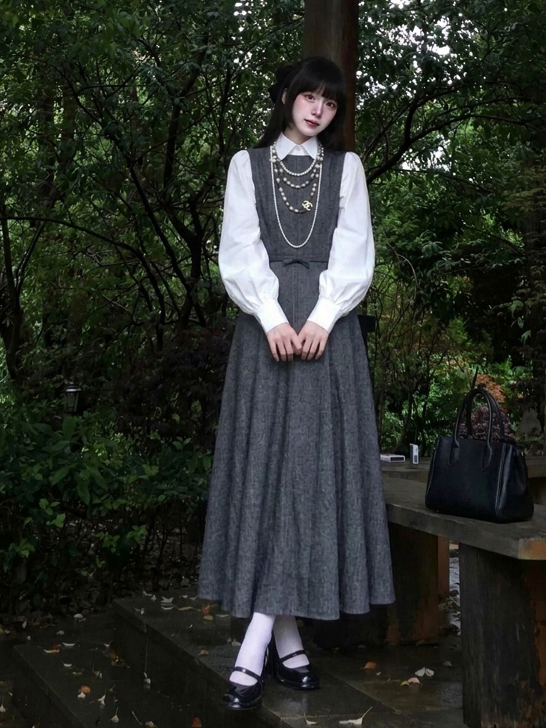 Conjunto de Vestido de 2 Pieza - Korean Style A Line Shirt Dress reseña y precio