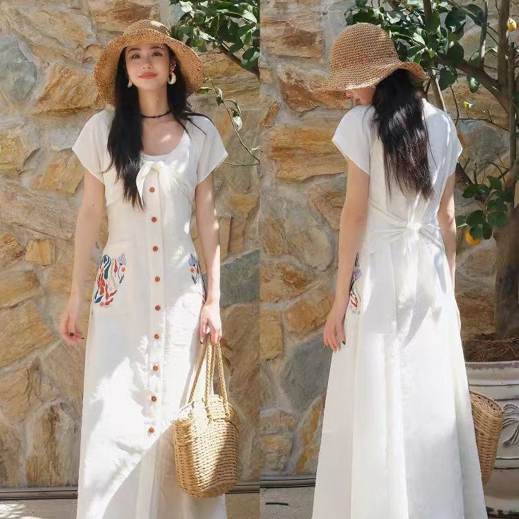 Vestido largo de verano elásti - Bodycon Long Sleeve Ribbed Dress reseña y precio
