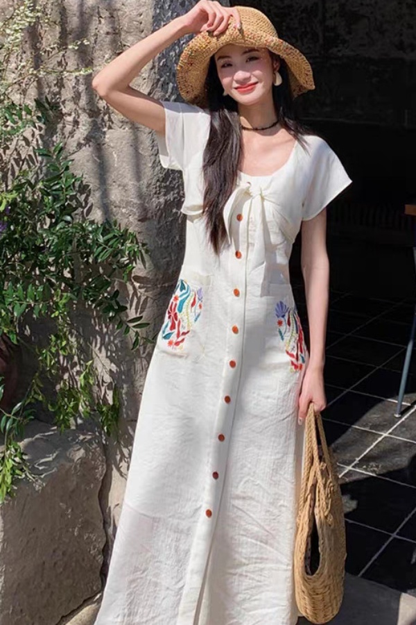 Vestido largo de verano elásti - Bodycon Long Sleeve Ribbed Dress reseña y precio