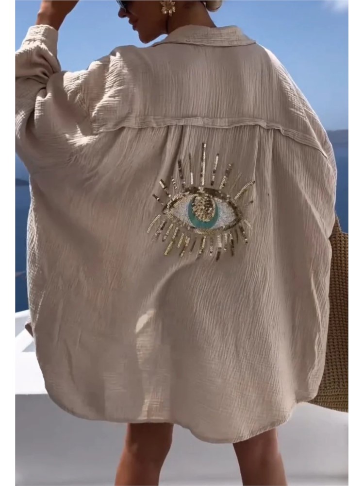 Vestido camisero informal de l - Casual Loose Linen Shirt Dress reseña y precio