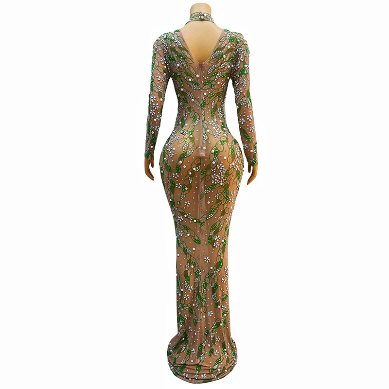 Vestido de noche largo para ce - Sparkly Rhinestone Club Party Dress reseña y precio