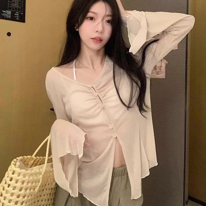 Blusa con mangas acampanadas t - Blouses reseña y precio