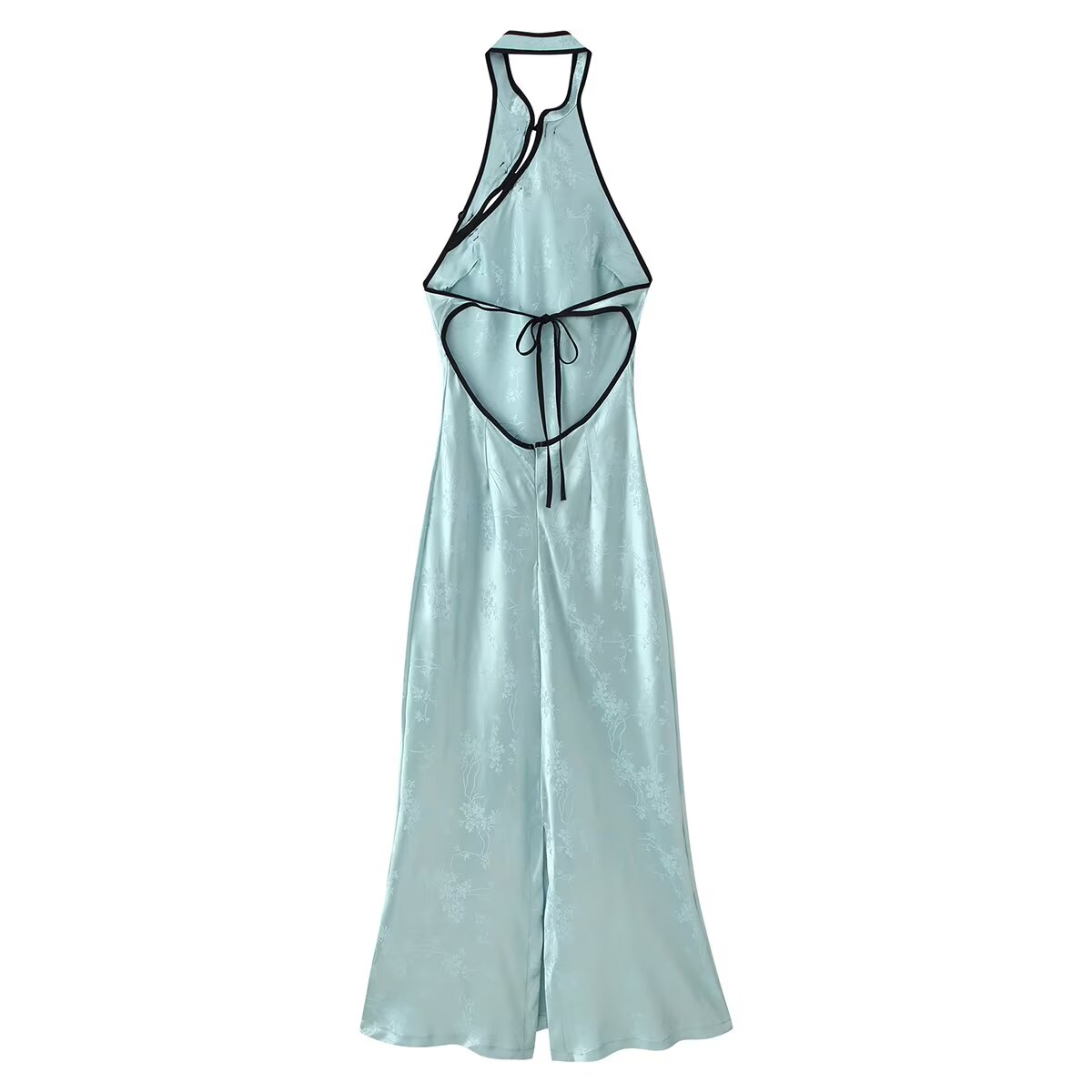 Vestido Midi Halter Jacquard s - French Vintage Floral Midi Dress reseña y precio