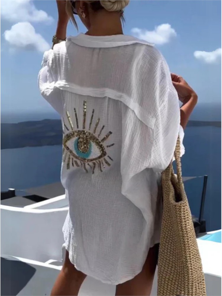 Vestido Camisero Casual de Ver - Casual Loose Linen Shirt Dress reseña y precio