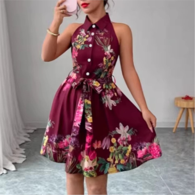 Vestido Floral para Mujer, Pri - French Vintage Floral Midi Dress reseña y precio