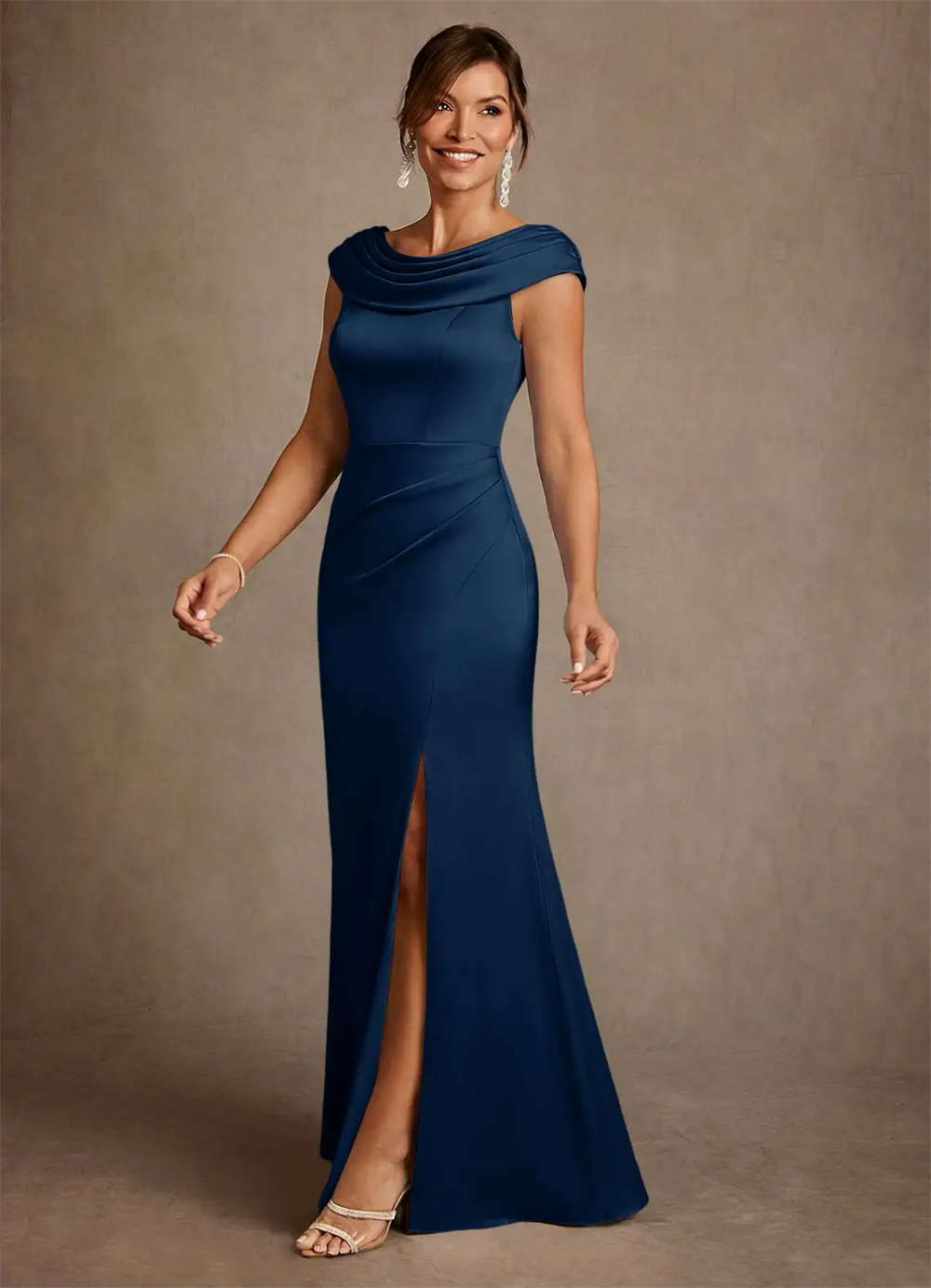 Vestido de Madre de la Novia,  - Elegant Satin Evening Gown Split reseña y precio