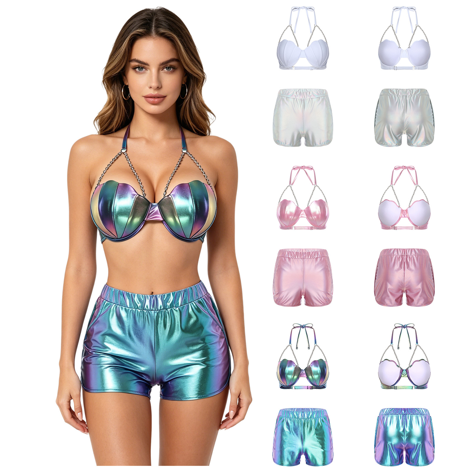 Conjunto de Tankini Metálico B - Tops reseña y precio