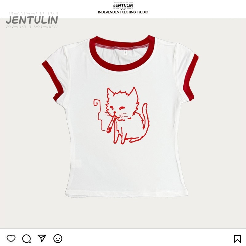 Camiseta Corta Estilo Coreano  - Y2K Graphic Baby Tee Crop reseña y precio
