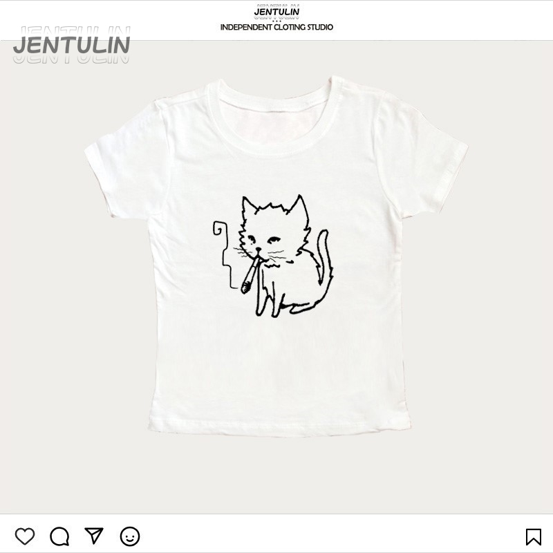 Camiseta Corta Estilo Coreano  - Y2K Graphic Baby Tee Crop reseña y precio