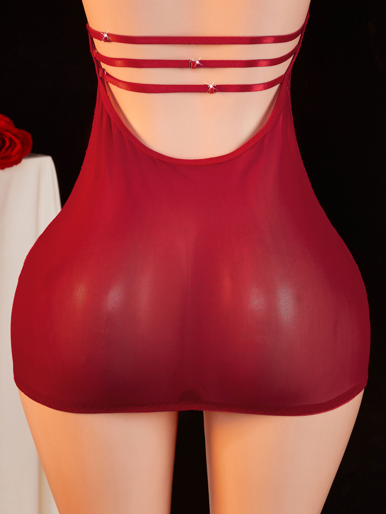 Lencería Babydoll de Encaje Tr - Sexy Mesh Sheer Bodycon Dress reseña y precio