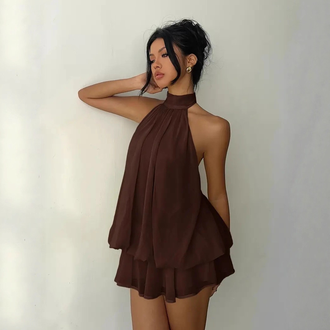 Vestido Halter para Mujer, Esp - Y2K Backless Halter Mini Dress reseña y precio