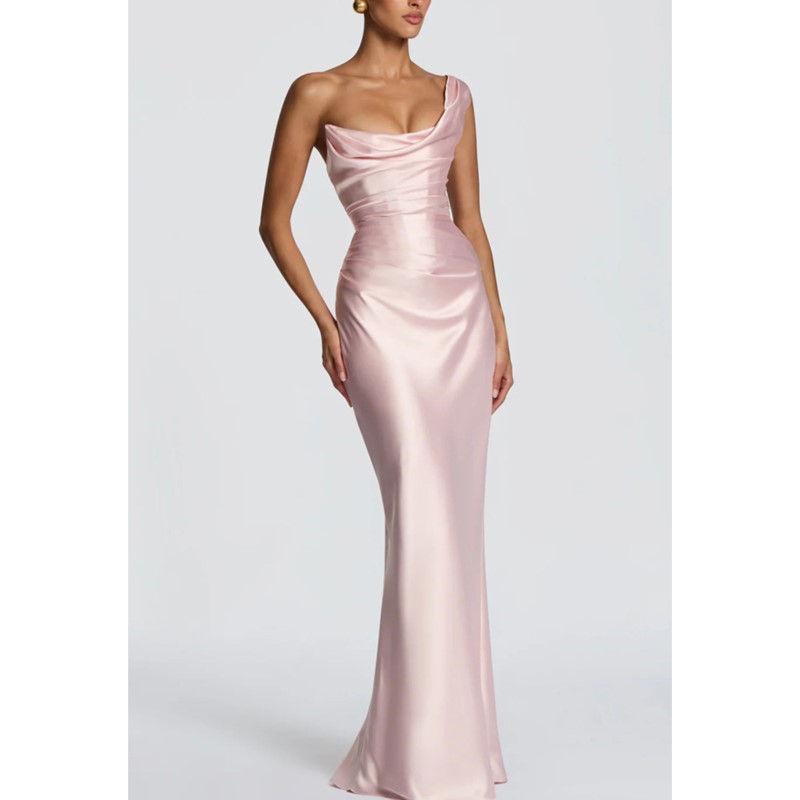 Vestido de satén sexy y elegan - Elegant Satin Evening Gown Split reseña y precio