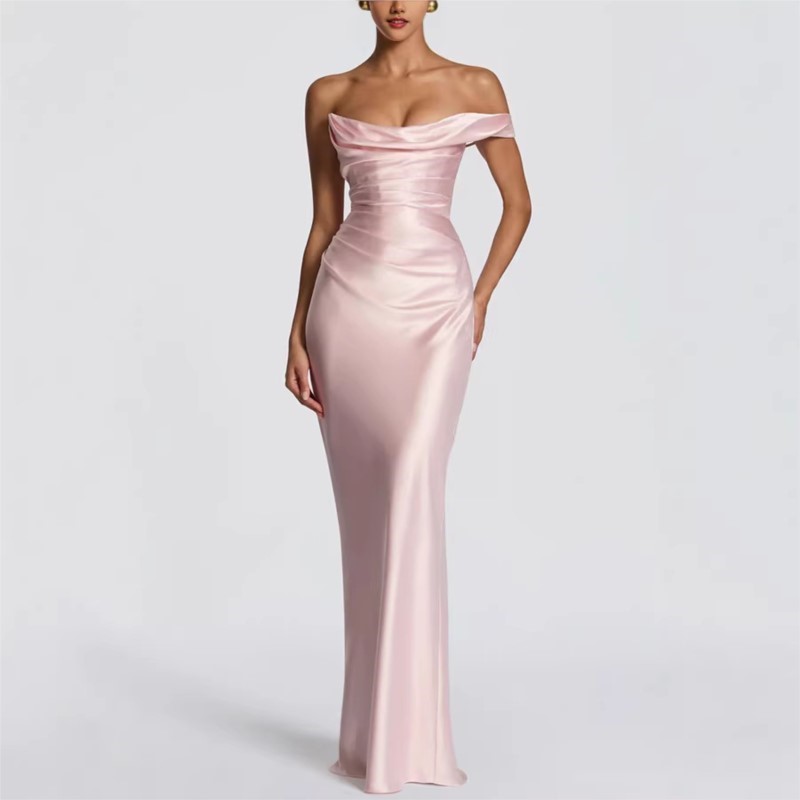 Vestido de satén sexy y elegan - Elegant Satin Evening Gown Split reseña y precio