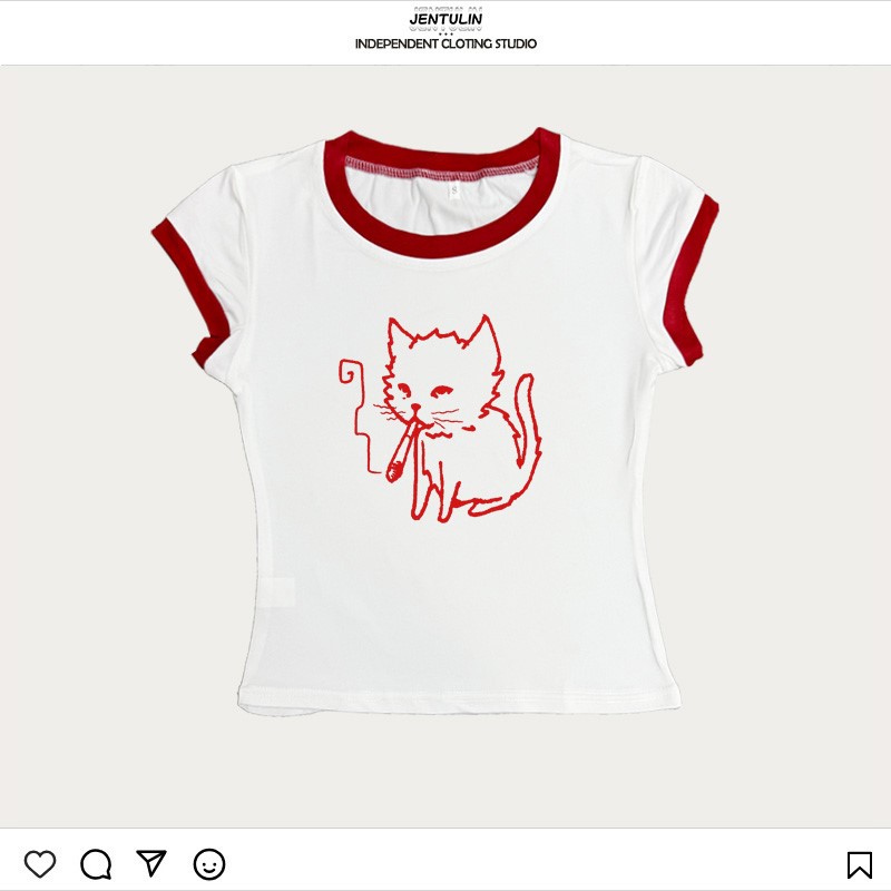 Camiseta Corta Estilo Coreano  - Y2K Graphic Baby Tee Crop reseña y precio
