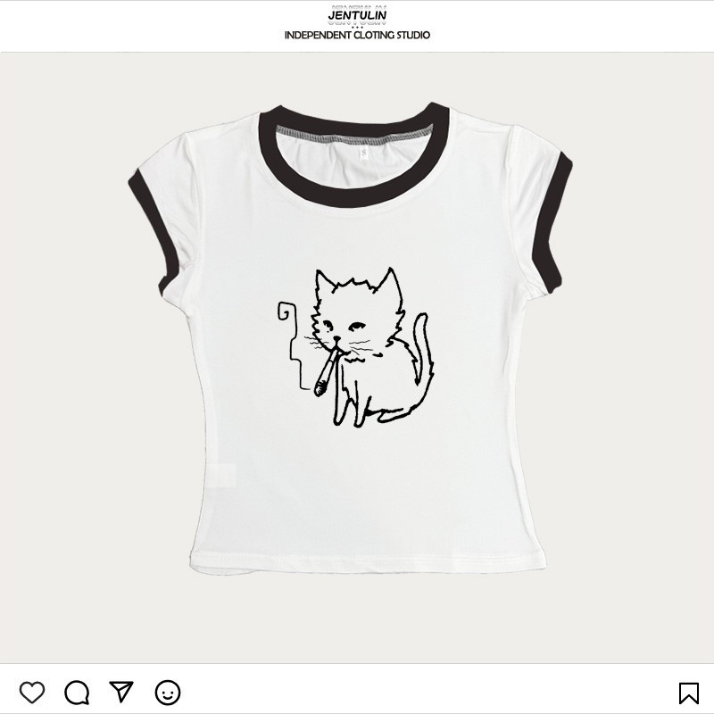 Camiseta Corta Estilo Coreano  - Y2K Graphic Baby Tee Crop reseña y precio