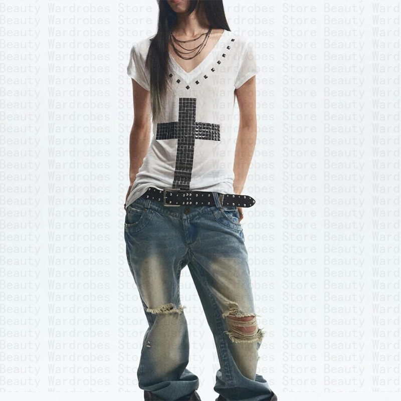Rock Goth-Top único Y2k, top c - Y2K Graphic Baby Tee Crop reseña y precio