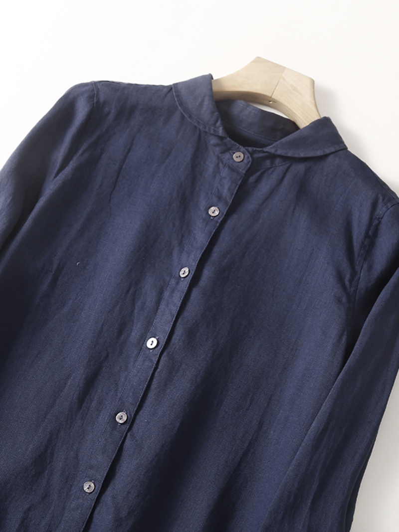 Vestido Camisero Casual de Man - Casual Loose Linen Shirt Dress reseña y precio