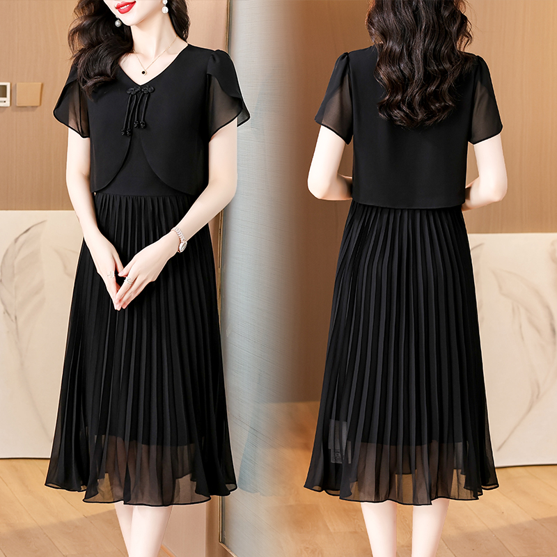 2025 verano sólido gasa Casual - French Vintage Floral Midi Dress reseña y precio