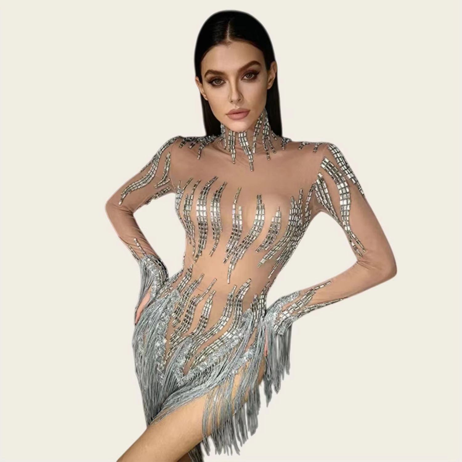 Vestido Corto Brillante con Bo - Sparkly Rhinestone Club Party Dress reseña y precio
